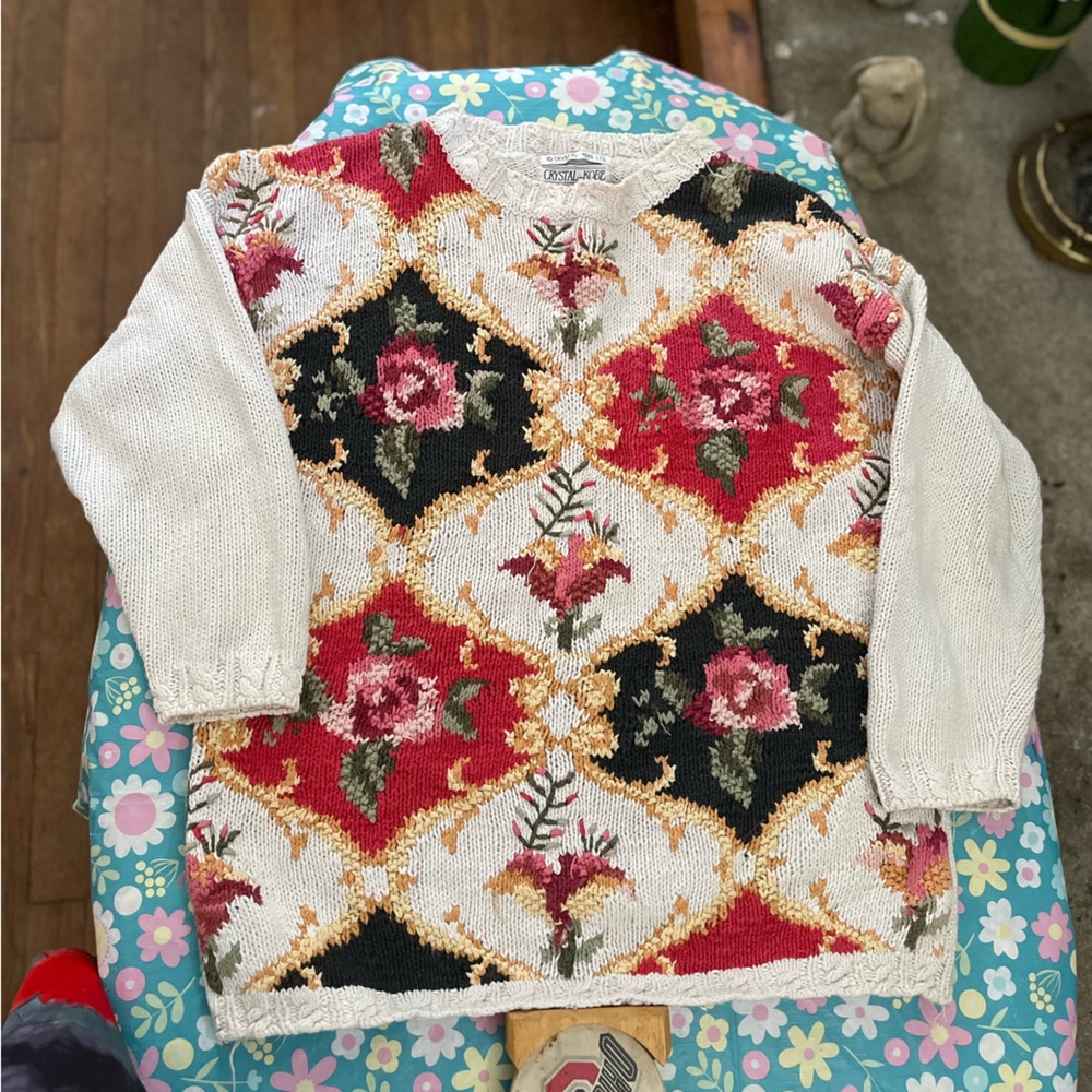 Vintage grandma sweater from 3 real grandmas! Worn and loved since 1989!